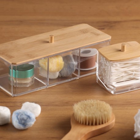 SQUARE BOX WITH BAMBOO LID