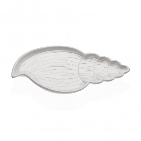 WHITE CERAMIC SHELL FIGURE