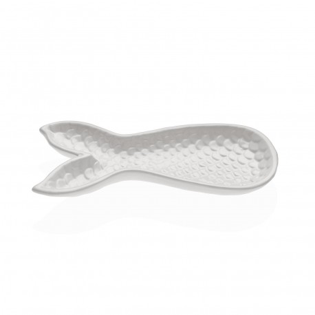 WHITE CERAMIC FISH FIGURE