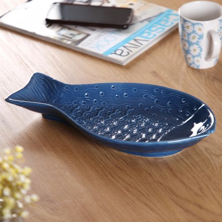 BLUE CERAMIC FISH FIGURE