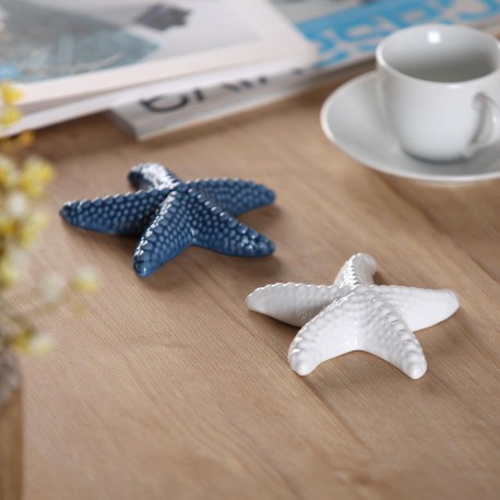 BLUE CERAMIC STARFISH FIGURE