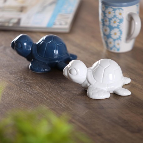 BLUE CERAMIC SEA TURTLE FIGURE
