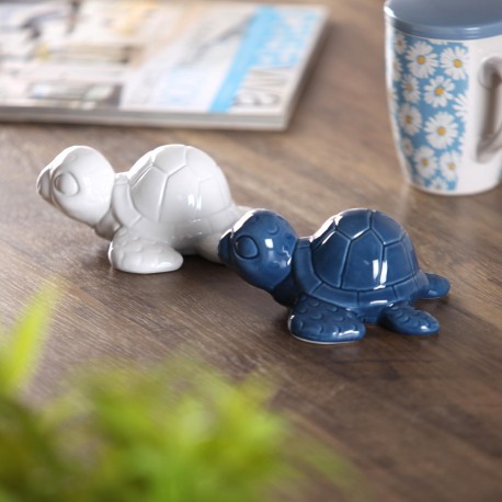 WHITE CERAMIC SEA TURTLE FIGURE