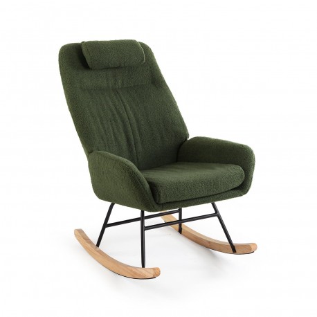 ROCKING CHAIR WITH GREEN CUSHION