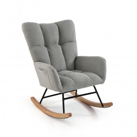 ROCKING CHAIR WITH GREY ARMRESTS