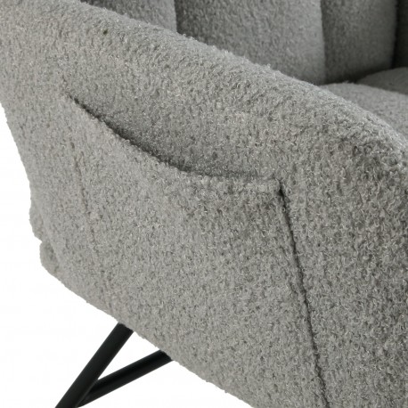 ROCKING CHAIR WITH GREY ARMRESTS