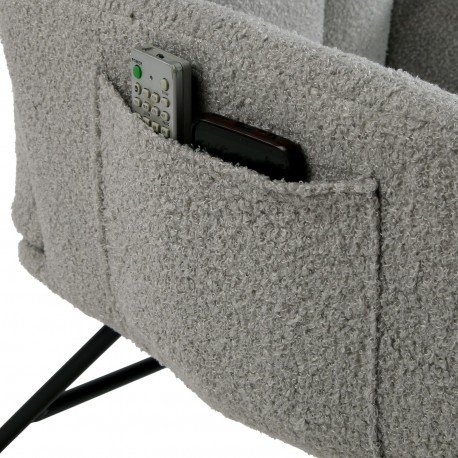 ROCKING CHAIR WITH GREY ARMRESTS