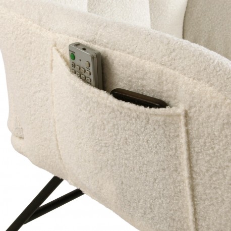 ROCKING CHAIR WITH BEIGE ARMRESTS