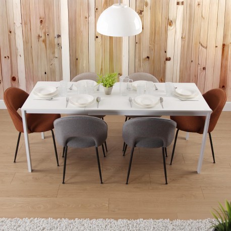 WHITE EXTENDABLE DINING TABLE