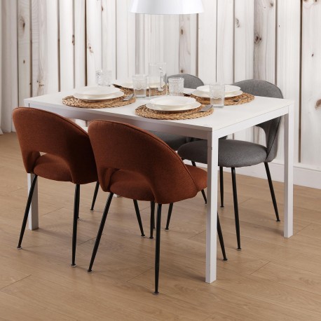 WHITE EXTENDABLE DINING TABLE