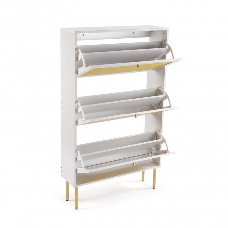 RATTAN SHOE CABINET 3 DRAWERS