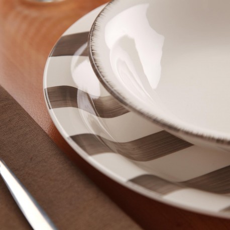 LIGIA GREY 18-PIECE DINNER SET