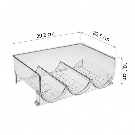 STACKABLE WINE RACK FOR THREE BOTTLES