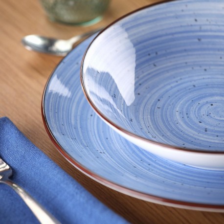 VAJILLA 18 PIEZAS ARTESIA AZUL