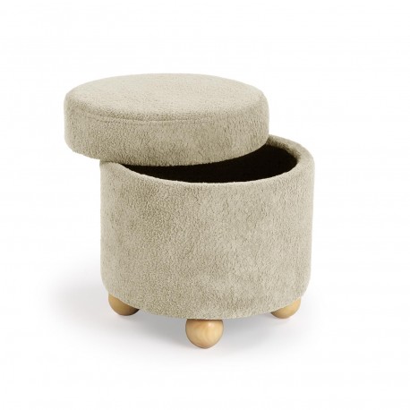 WHITE STORAGE POLY STOOL