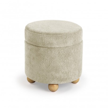 WHITE STORAGE POLY STOOL