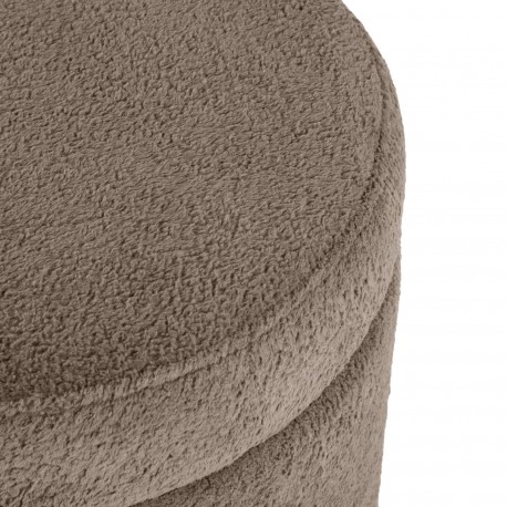 BEIGE STORAGE POLY STOOL