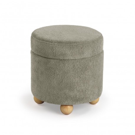 GREY STORAGE POLY STOOL