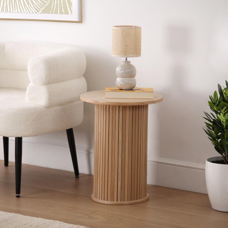 ROUND PINE COFFEE TABLE