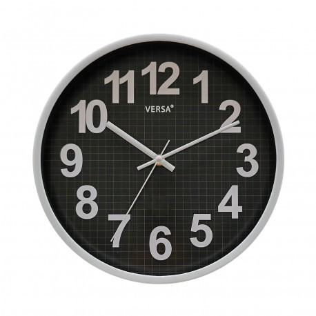 ATLAS BLACK KITCHEN CLOCK 30CM