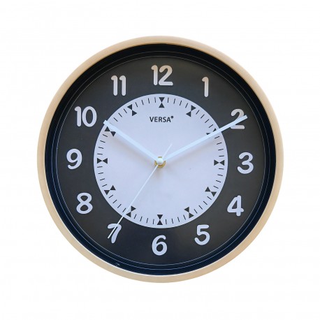 VINTAGE BLACK KITCHEN CLOCK 30CM