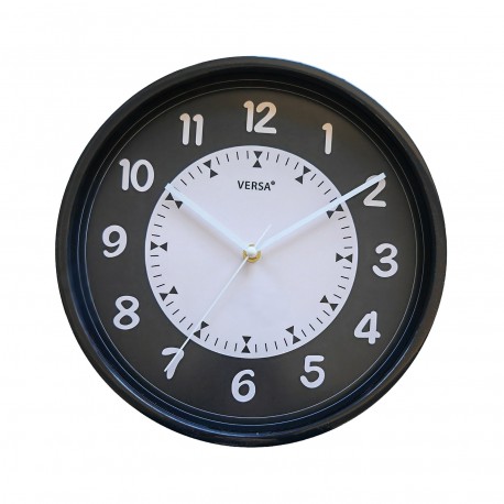 NOVA BLACK KITCHEN CLOCK 30CM