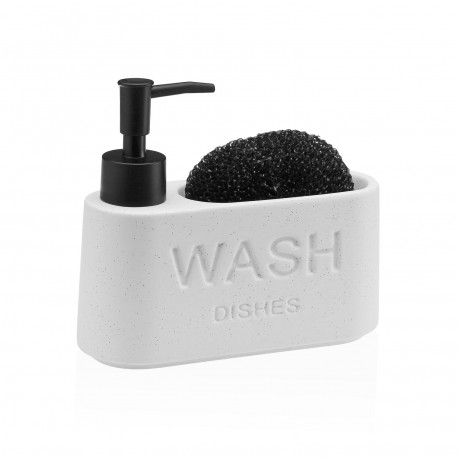 WHITE "WASH" SPONGE HOLDER DISPENSER