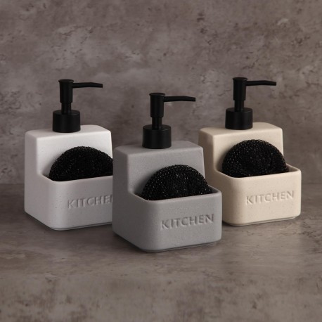 WHITE "KITCHEN" SPONGE HOLDER DISPENSER