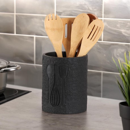 LARGE GREY "VITI" UTENSIL HOLDER