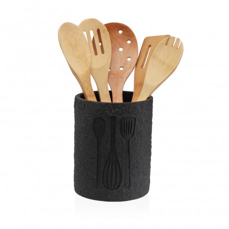 LARGE GREY "VITI" UTENSIL HOLDER