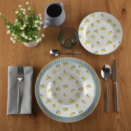 LEMON LINES DINNER SET