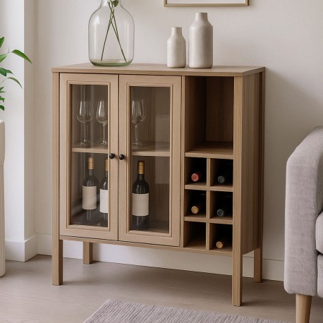 LYDEN 2-DOOR SIDEBOARD WITH WINE RACK
