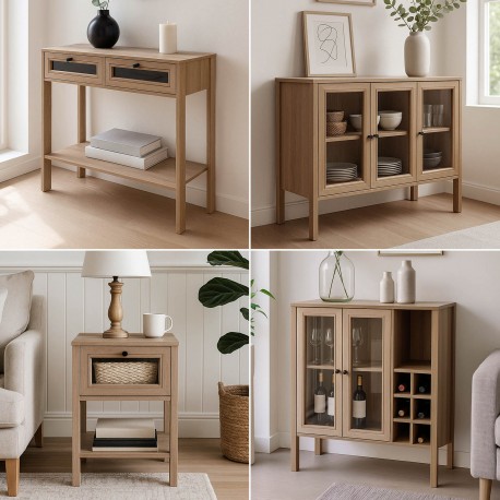 LYDEN 2-DOOR SIDEBOARD WITH WINE RACK