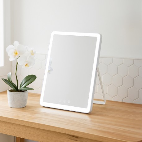 RECTANGULAR LED MIRROR WITH STAND