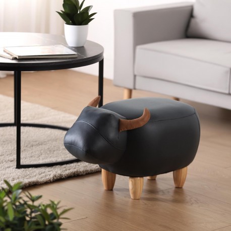 BLACK BULL POUFFE