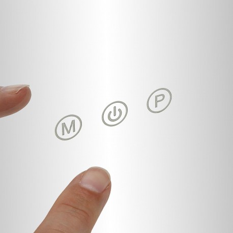 RECTANGULAR LED MIRROR WITH STAND, 12 LIGHTS