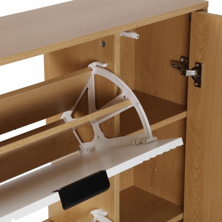 SHOE CABINET 3 DOORS WITH MIRROR CABINET