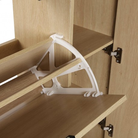 SHOE CABINET 3 DOORS WITH MIRROR CABINET