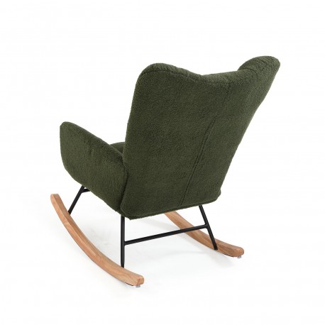 ROCKING CHAIR WITH GREEN ARMRESTS