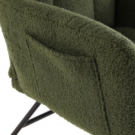 ROCKING CHAIR WITH GREEN ARMRESTS