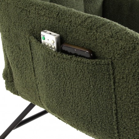 ROCKING CHAIR WITH GREEN ARMRESTS