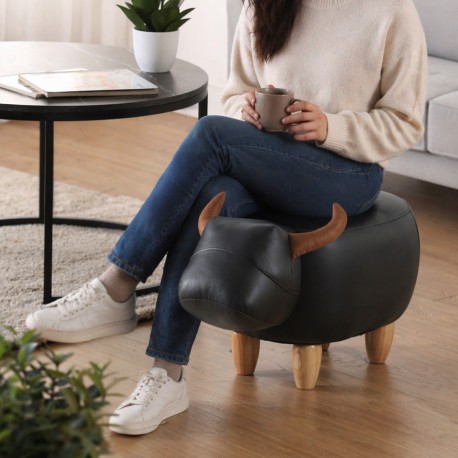 BLACK BULL POUFFE