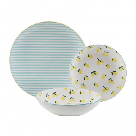 LEMON LINES DINNER SET
