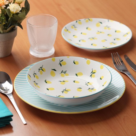 LEMON LINES DINNER SET