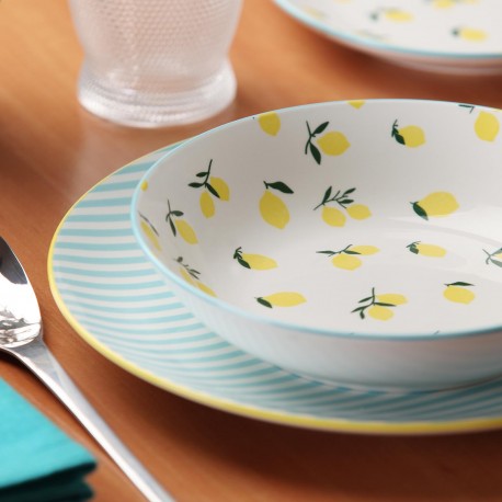LEMON LINES DINNER SET
