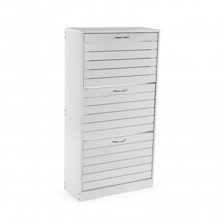WHITE SHOE CABINET 3 DRAWERS