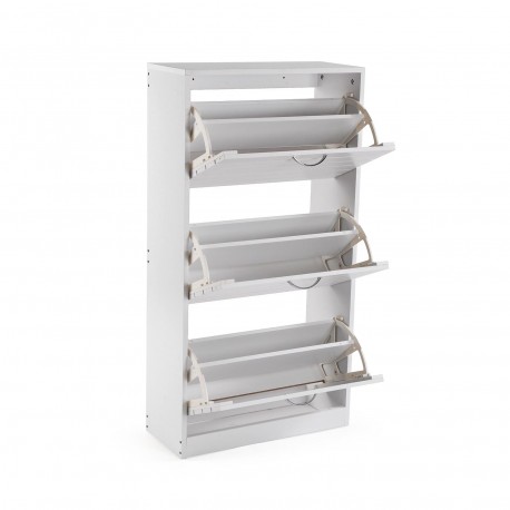WHITE SHOE CABINET 3 DRAWERS