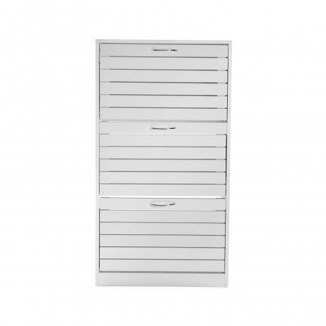 WHITE SHOE CABINET 3 DRAWERS