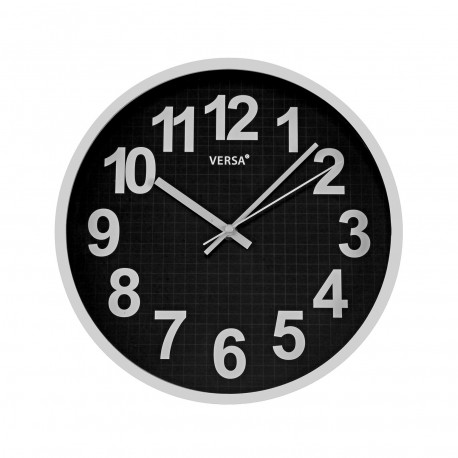 ATLAS BLACK KITCHEN CLOCK 30CM