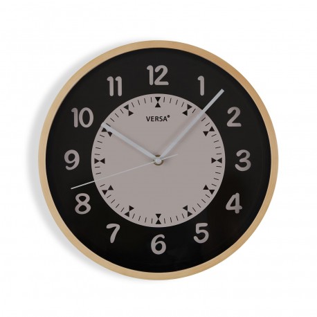 VINTAGE BLACK KITCHEN CLOCK 30CM